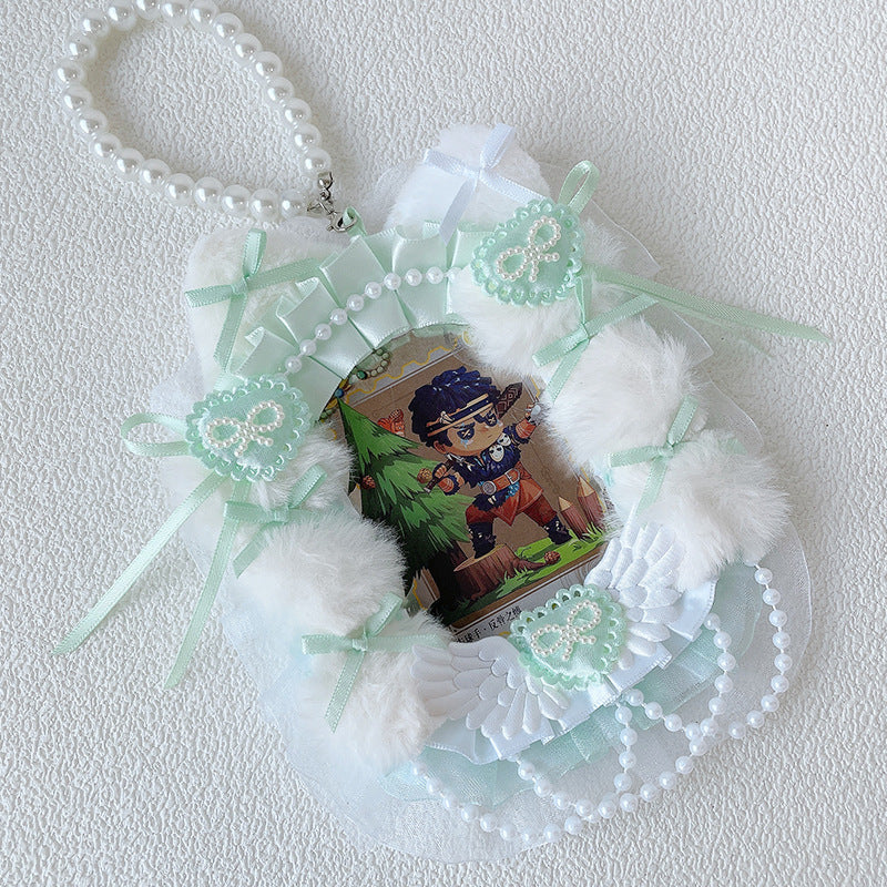 Anime Lace Pearl Badge Card Holder Charm - Image 8