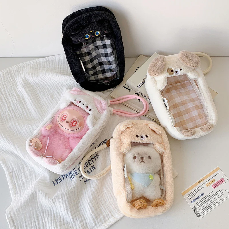 Cartoon Dog and Cat Plush Ita Bag Charm