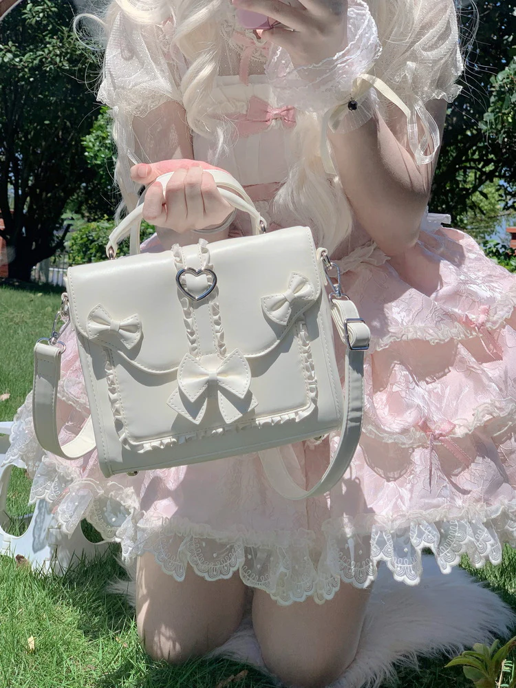 Classic Elegant Bow Lolita Small Shoulder Ita Bag - Image 17