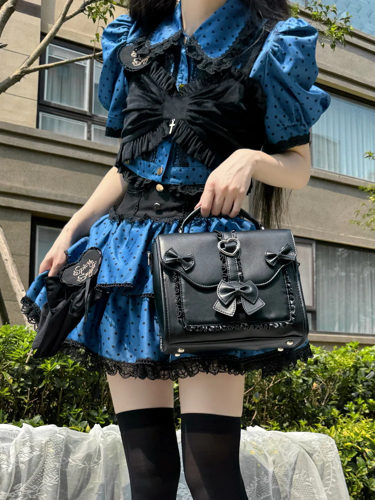 Classic Elegant Bow Lolita Small Shoulder Ita Bag - Image 30