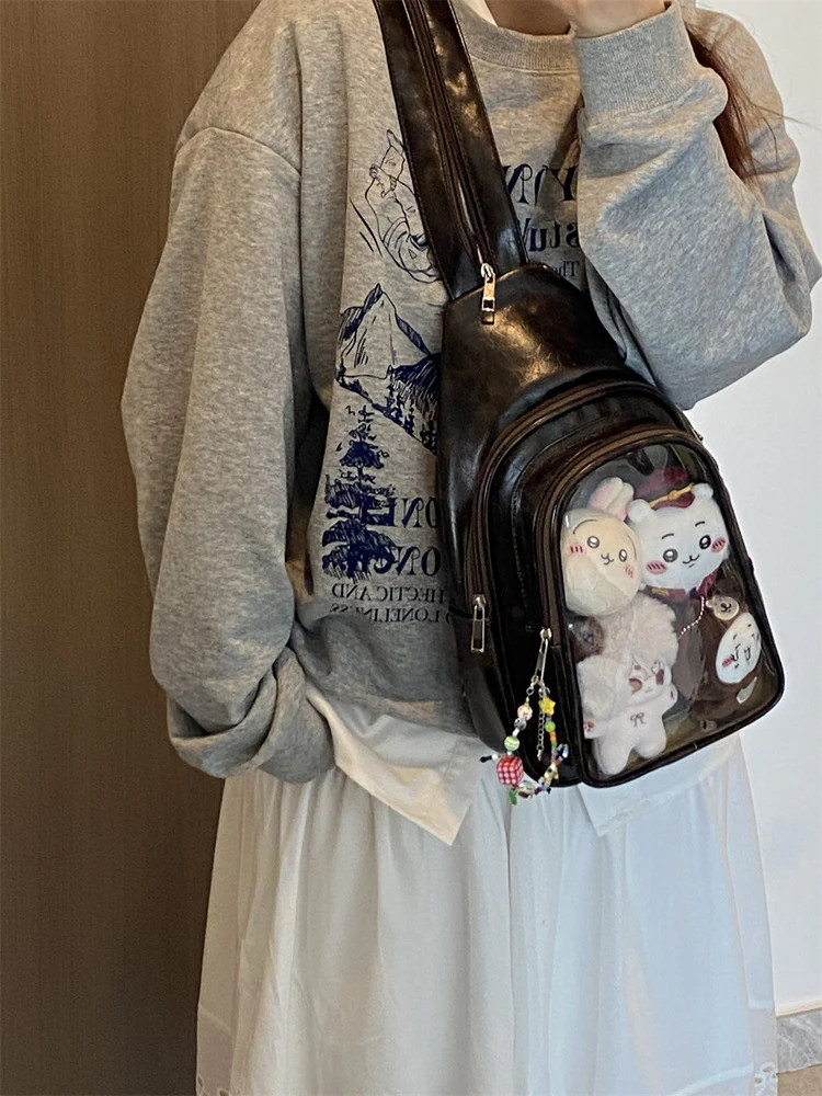 Cute 20cm Doll Ita Bag Transparent Chest Bag - Image 4