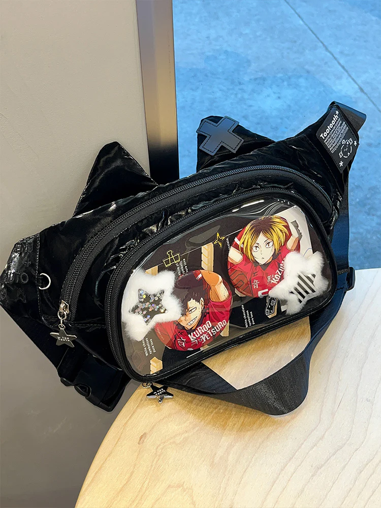 Cute Cat Ita Bag Y2K Style Student Chest Bag - Image 13
