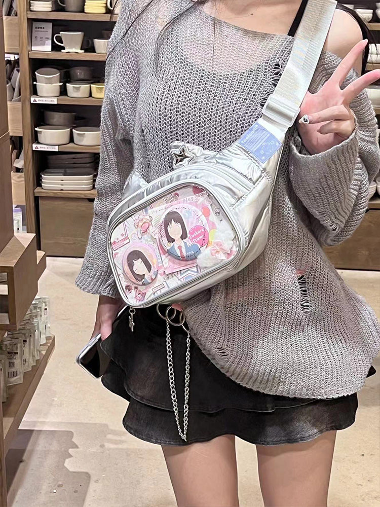 Cute Cat Ita Bag Y2K Style Student Chest Bag - Image 17