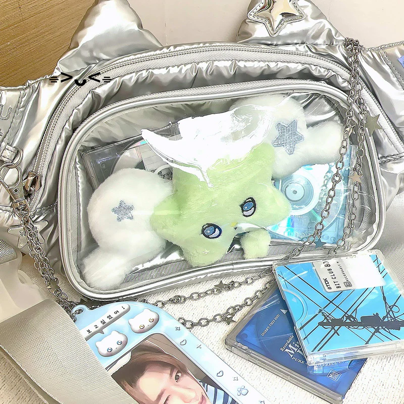 Cute Cat Ita Bag Y2K Style Student Chest Bag - Image 3