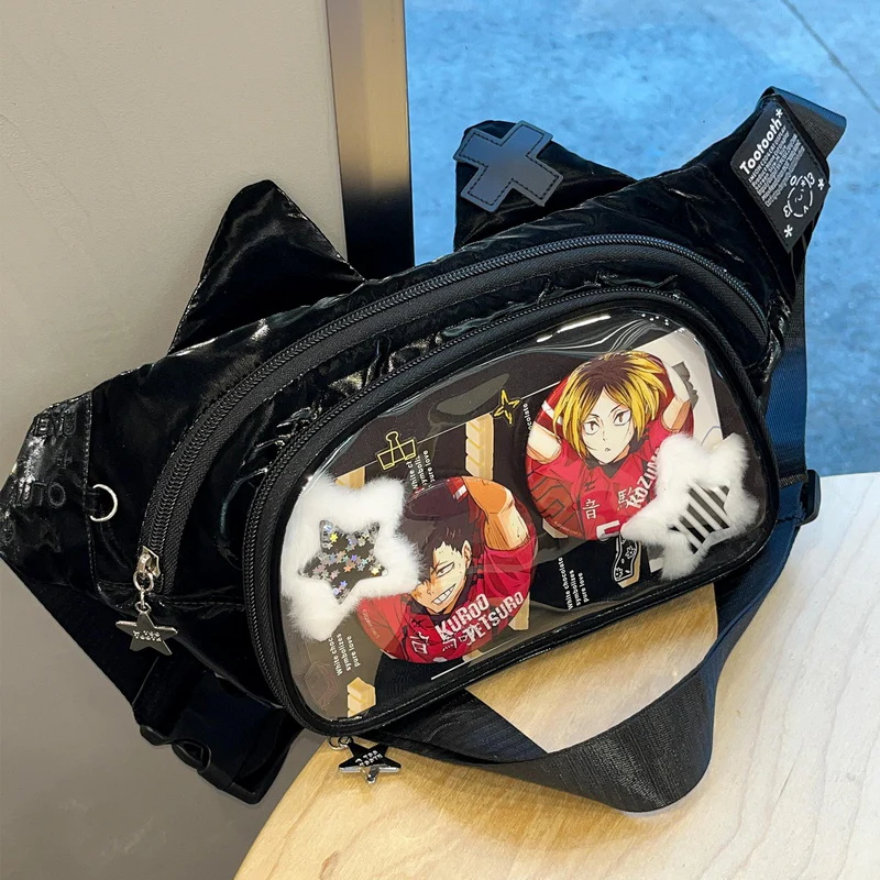 Cute Cat Ita Bag Y2K Style Student Chest Bag - Image 4