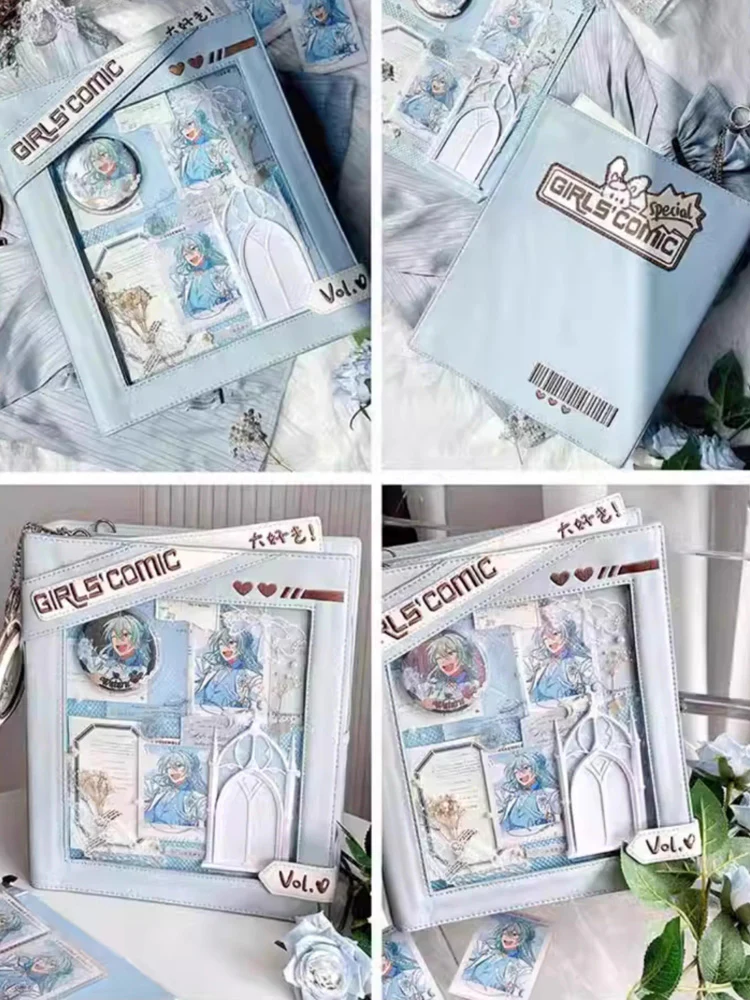 Cute Comic-Style Book Ita Bag with Crossbody and Backpack Design - Image 17