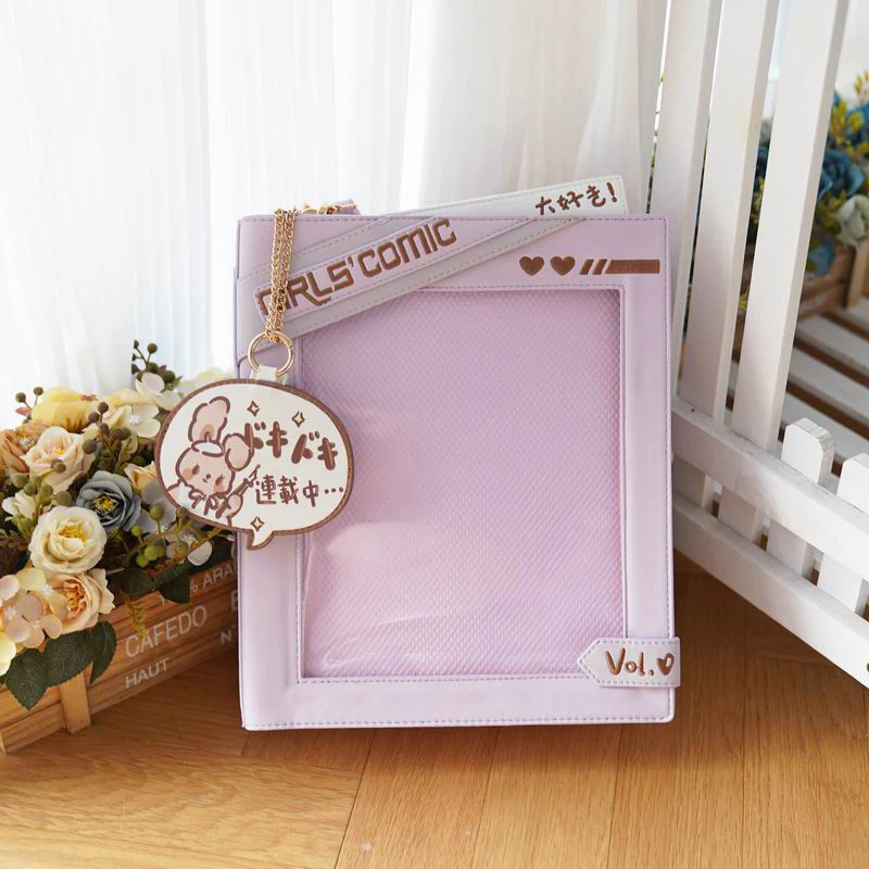 Cute Comic-Style Book Ita Bag with Crossbody and Backpack Design - Image 35