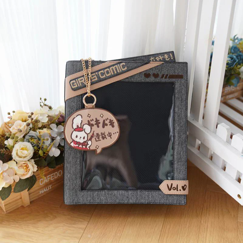 Cute Comic-Style Book Ita Bag with Crossbody and Backpack Design - Image 40