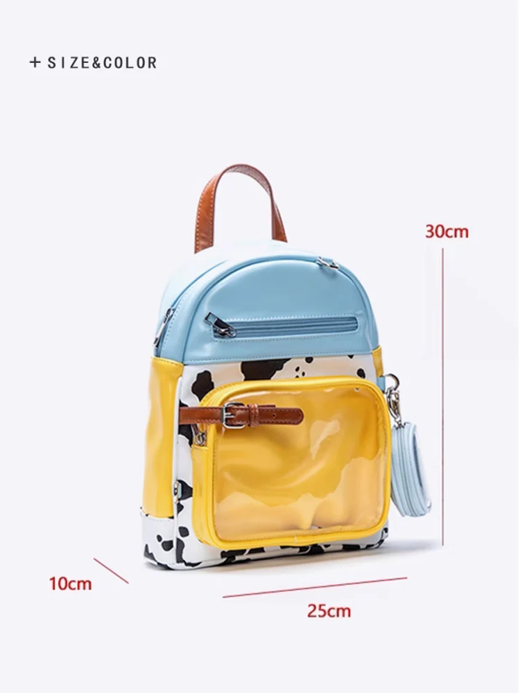 Cute Cow Print Ita Bag Backpack with Charm - Image 10