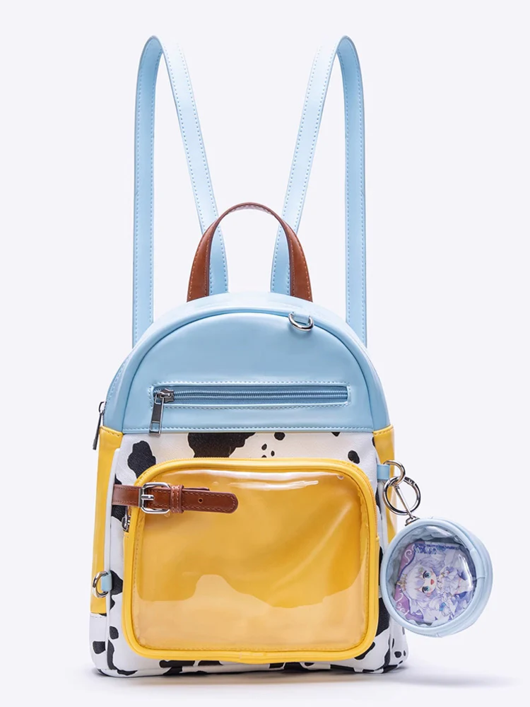 Cute Cow Print Ita Bag Backpack with Charm - Image 5