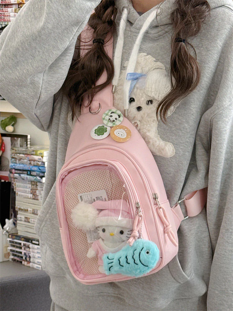 Cute Girl Style Chest Ita Bag for Plush Dolls - Image 6