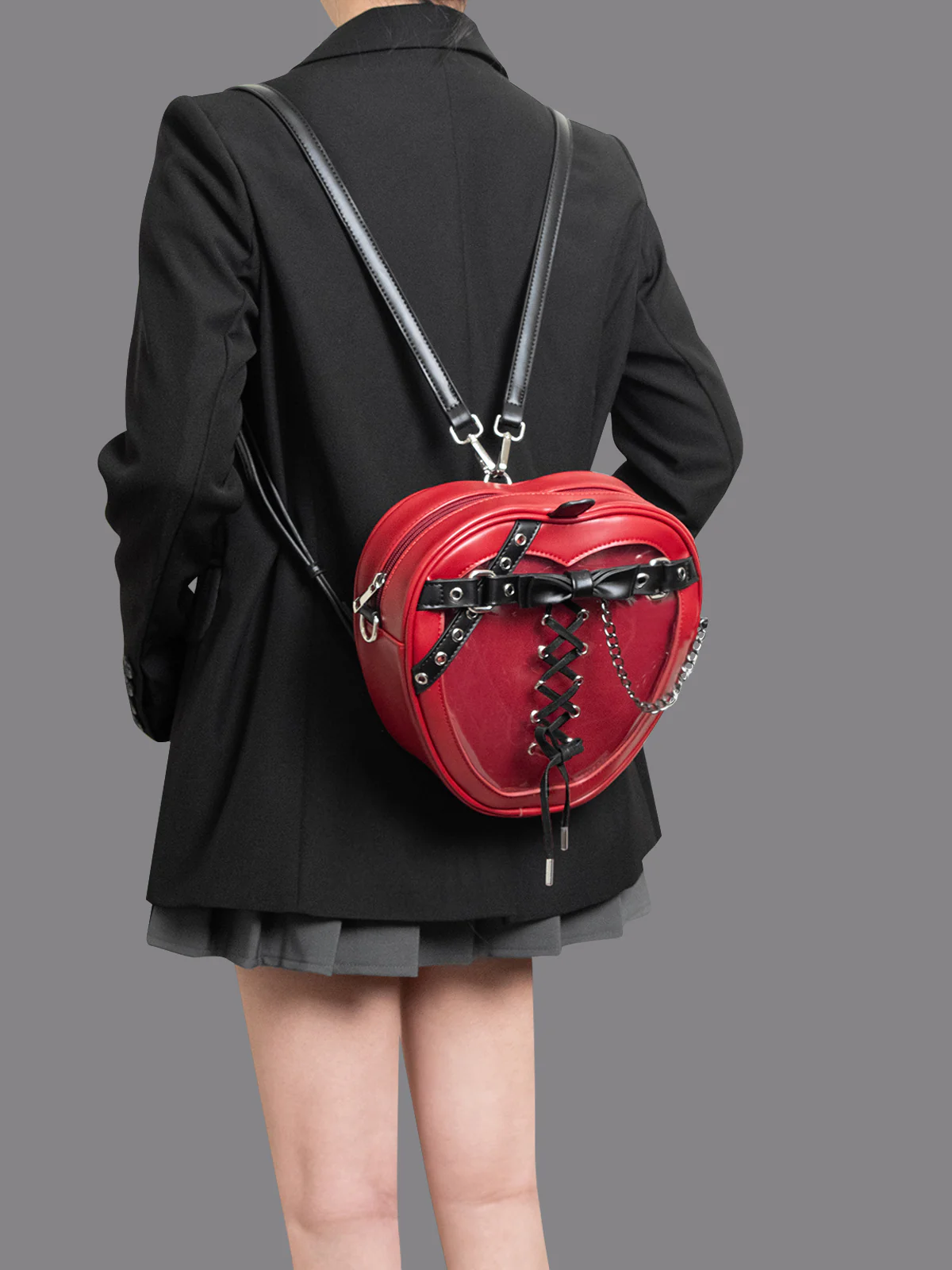 Gothic Style Apple-Shaped Ita Backpack - Image 8