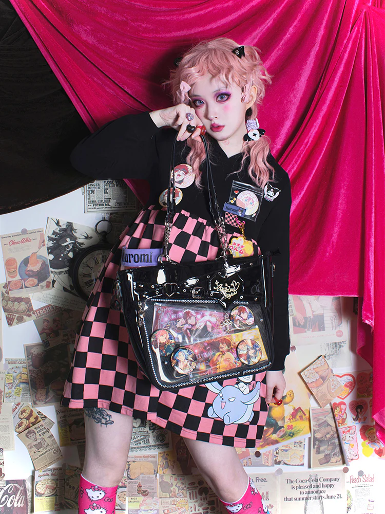 Gothic Black Large Capacity Tote Ita Bag - Image 13
