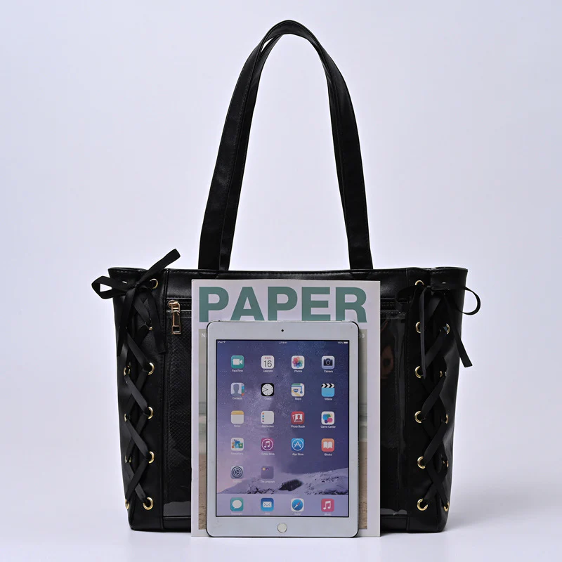 Large Capacity Ribbon Bow Ita Tote Bag - Image 4
