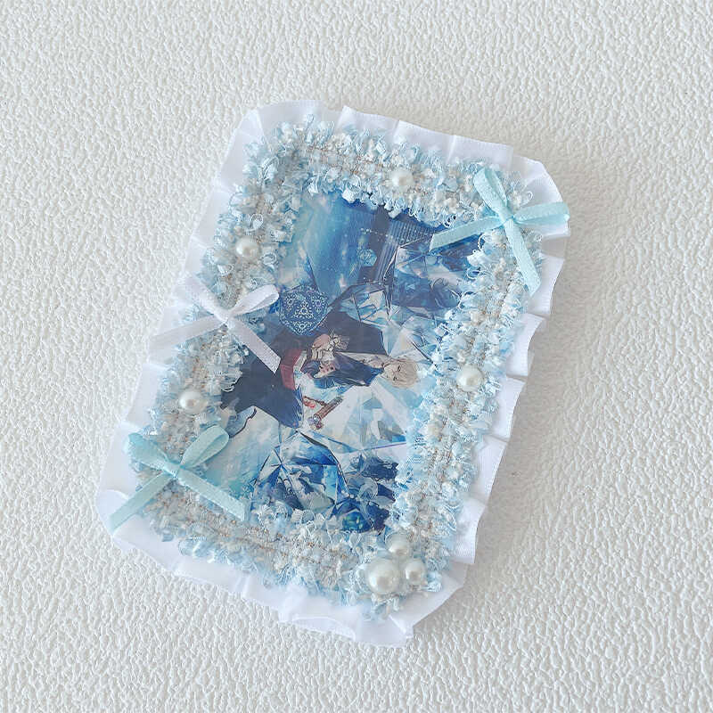 Kawaii Lace Bow 3-Inch Photo Card Holder Decoration - Image 11