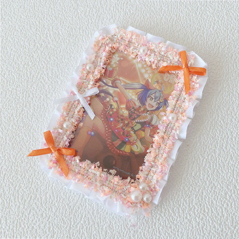 Kawaii Lace Bow 3-Inch Photo Card Holder Decoration - Image 4