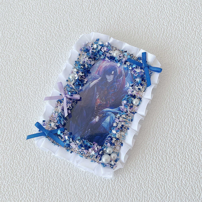 Kawaii Lace Bow 3-Inch Photo Card Holder Decoration - Image 8
