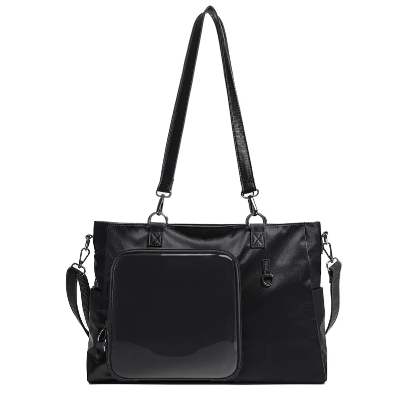 Large Capacity Black Badge Ita Bag Tote Bag - Image 6