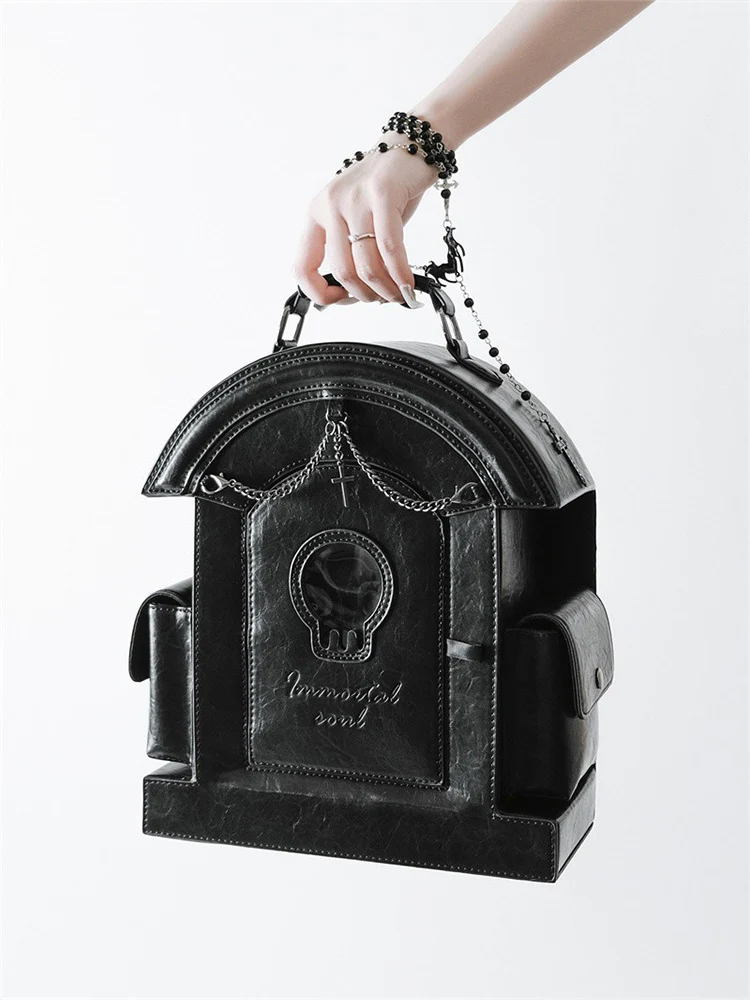 Lolita Gothic Skull Tombstone Ita Bag & Doll Bag - Image 14