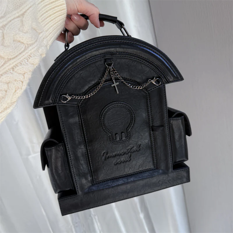 Lolita Gothic Skull Tombstone Ita Bag & Doll Bag - Image 5