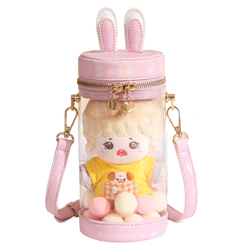 Mini Transparent Bunny Ita Bag – 20cm, 15cm, 10cm Doll Bag - Image 5