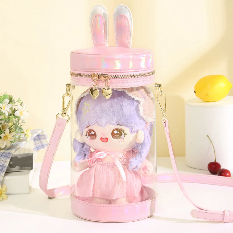 Mini Transparent Bunny Ita Bag – 20cm, 15cm, 10cm Doll Bag - Image 6