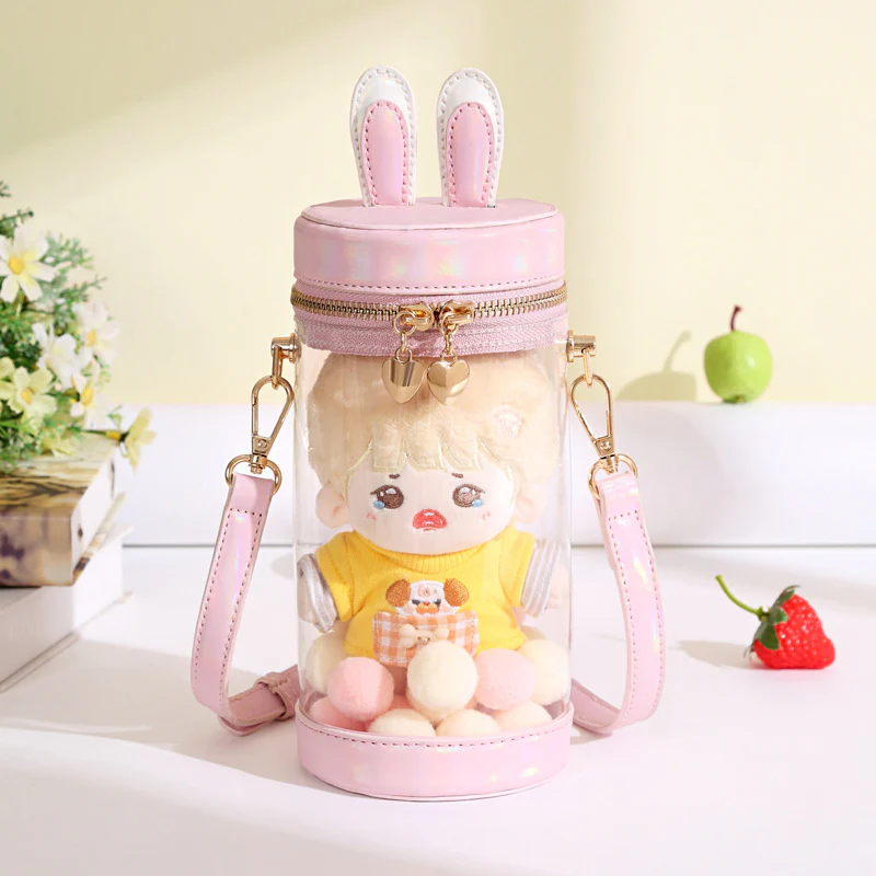 Mini Transparent Bunny Ita Bag – 20cm, 15cm, 10cm Doll Bag - Image 9