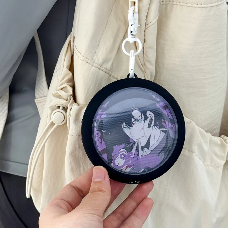 Round Badge Protector Case Ita Bag Keychain Charm