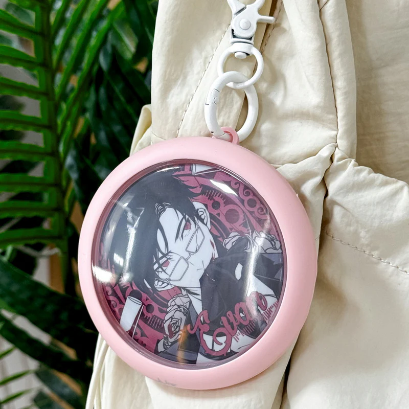 Round Badge Protector Case Ita Bag Keychain Charm - Image 12