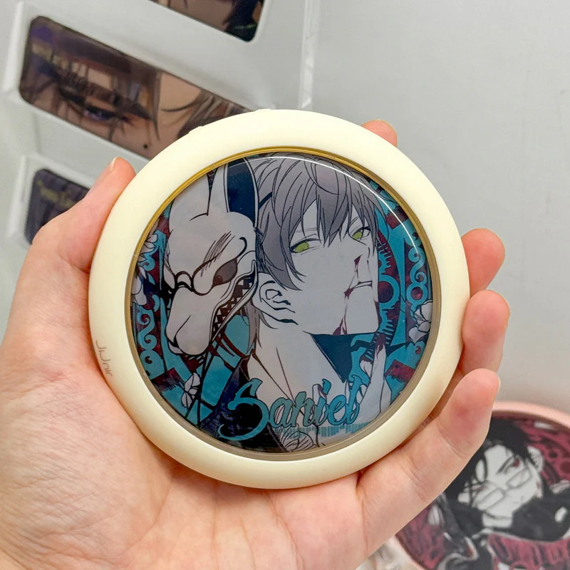 Round Badge Protector Case Ita Bag Keychain Charm - Image 3