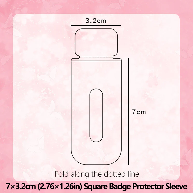 Square Transparent Anime Badge Protector Sleeve - Image 4