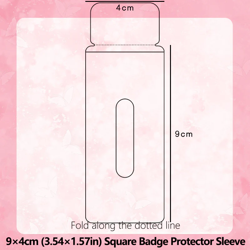 Square Transparent Anime Badge Protector Sleeve - Image 5