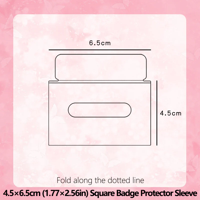 Square Transparent Anime Badge Protector Sleeve - Image 6