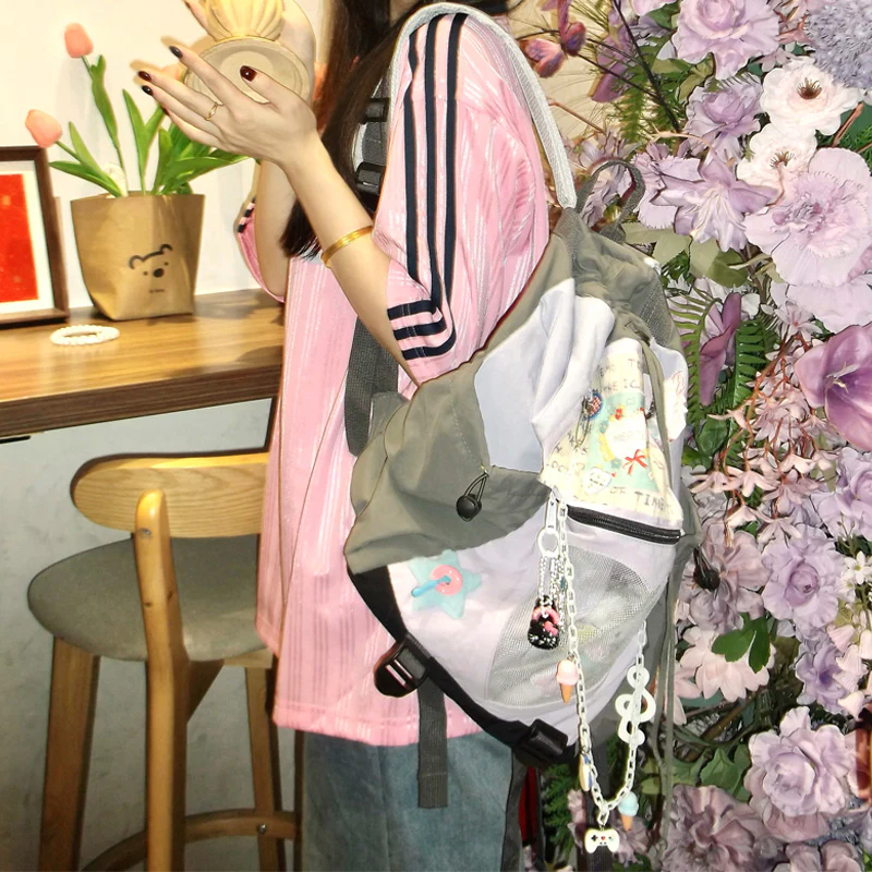 Vintage Y2K Drawstring Casual Ita Backpack - Image 8