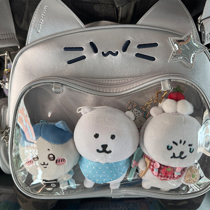 Y2K Japan Silver Cat Pin Backpack - Image 27